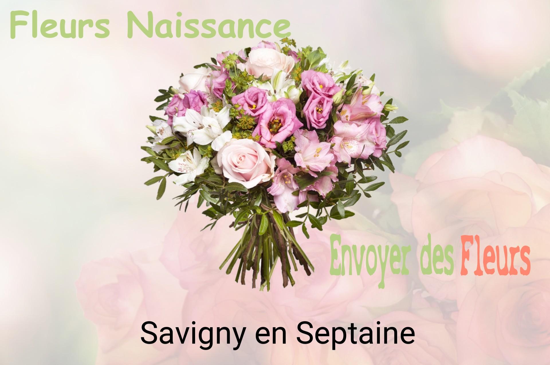 Bouquet de fleurs de naissance livré à Savigny-en-Septaine